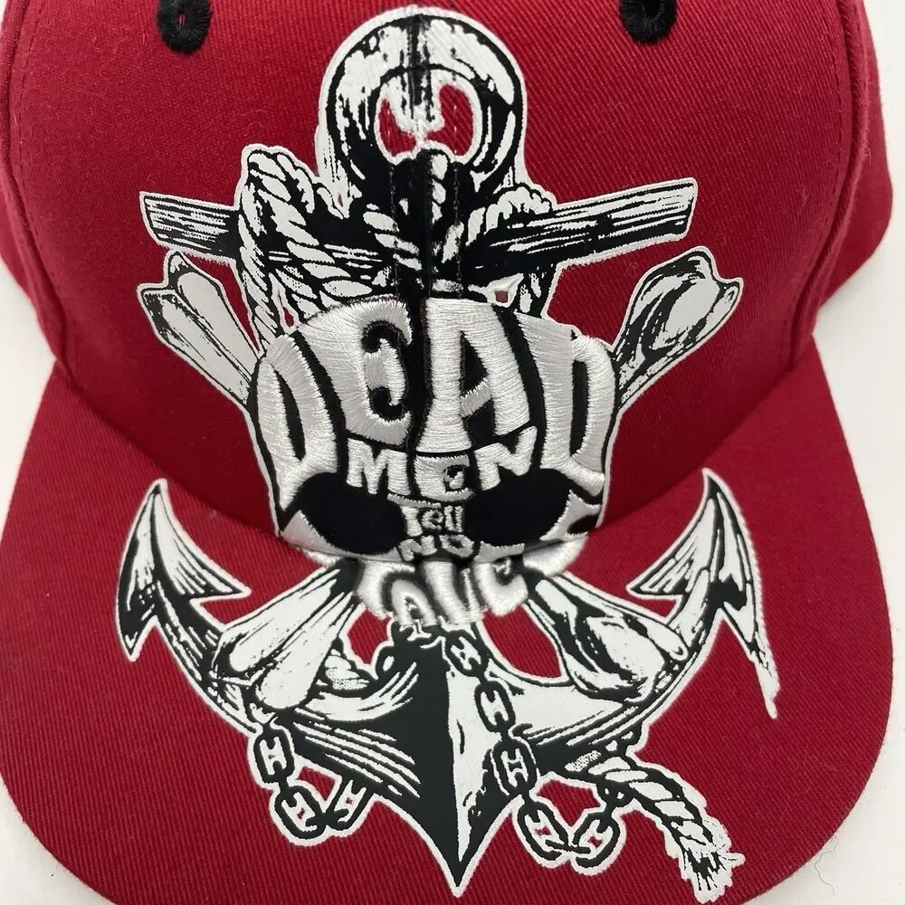 Disney Parks Hat Dead Men Tell No Tales Red Embroidered Snapback Youth Size